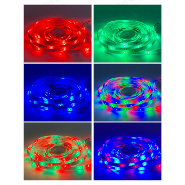 LED Strip Light, 12V Bluetooth Set Vattentät Lågspänning Färgglad Flexibel LED Strip Light (5m, 270 lampor)