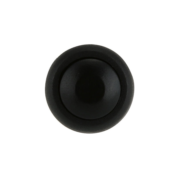 Rund power , vattentät, självåterställande, avtryckare, icke-spärrande 12 mm (svart)