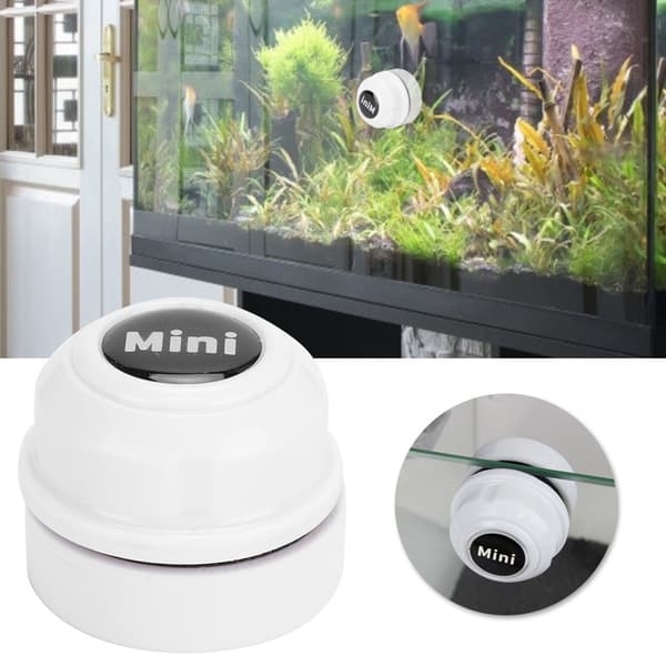 Mini Akvarium Magnetisk Glas Algskrapa Rengörare Vit Stark