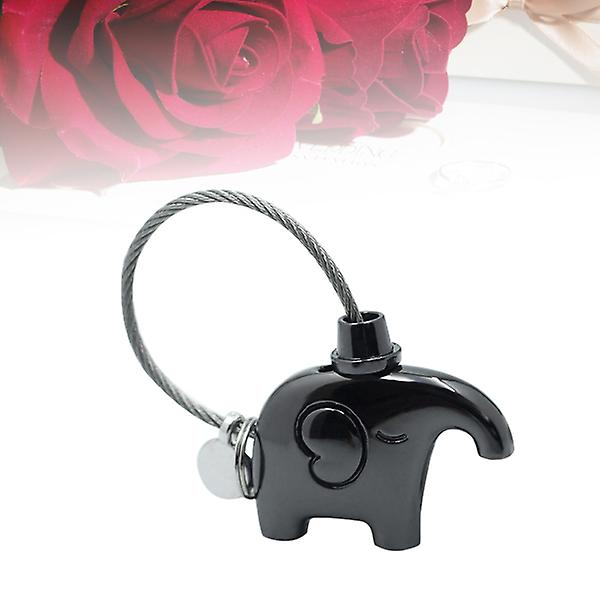 1kpl suutelevat elefanttiparit avaimenperä Fantastic Valentine Festival Syntymäpäivä avaimenperä lahja avainlaukkuun musta