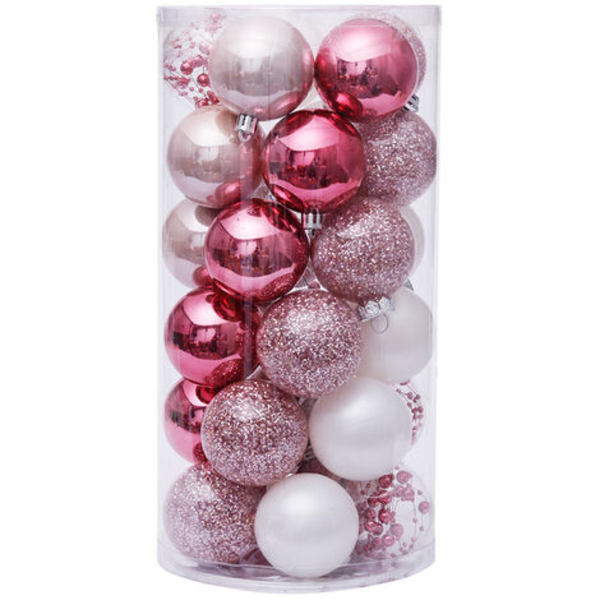 Julkulor 34 set Dekorativa julkulor med 6 cm kulor