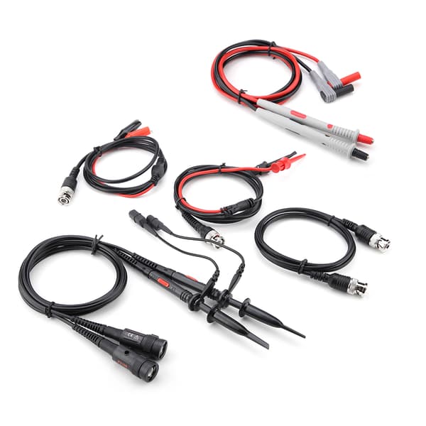 Oscilloskop multimeter testkablar med krokodilklämmor och utbytbara sondspetsar