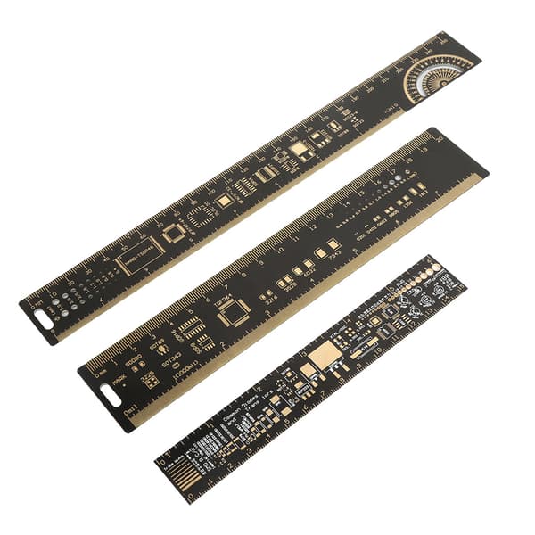 Multifunktionelt PCB Linealsæt 3 Stykker 16 20 26 cm