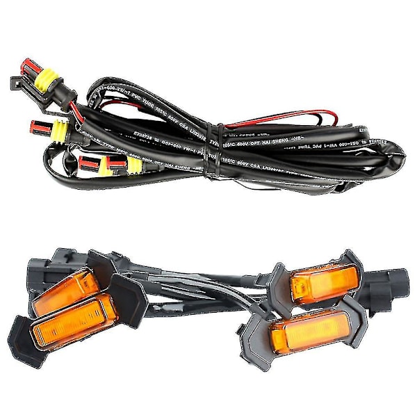 Til Toyota Led Grille Lights 4 Stk (ravgul Shell Yellow Light)