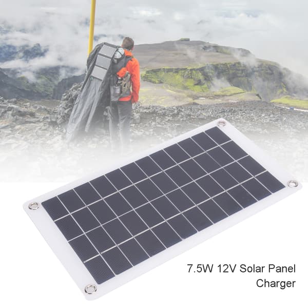 7.5W 12V Bærbar Stabil Effektiv Udendørs Monokrystallinsk Silicium Solcellepanel til DIY Strømoplader