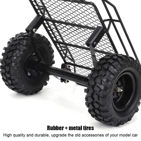 RC Spandtrailer til TRX4 D90 SCX10 CC01 1/10 DIY-dele (sort)