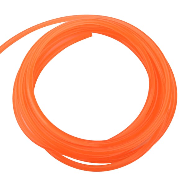 Oransje PU Polyuretan Rund Rem Glatt Overflate Drivoverføring 8mm 5m