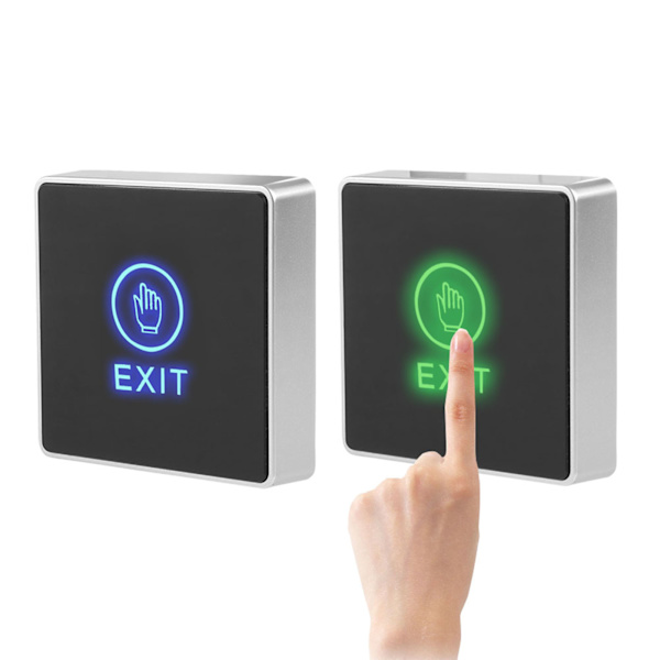 Dörr Touch Exit Release Knapp Strömbrytare Panel LED-ljus för Dörrkontrollsystem