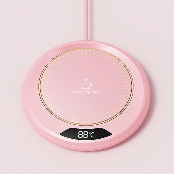 Intelligent Elektrisk Coaster med 3 Temperatur Digital Display Varme Kopunderlag til Stue Hjem Green