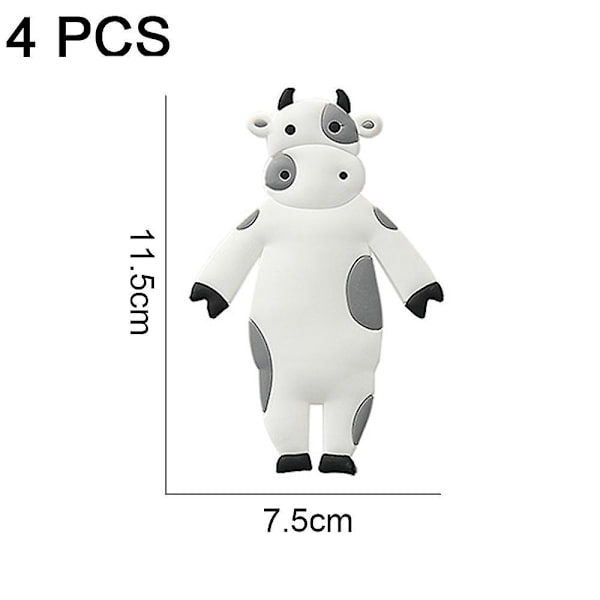 Suloiset koristeelliset seinäkoukut Eläinkiinnittyvä Takkikoukku Uudelleenkäytettävät Vedenpitävät Lasten koukut cows