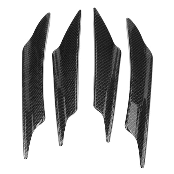 4st Bil Främre Stötfångare Deflektor Läpp Splitters Fenor Canards Kaross Spoiler Kolfiber