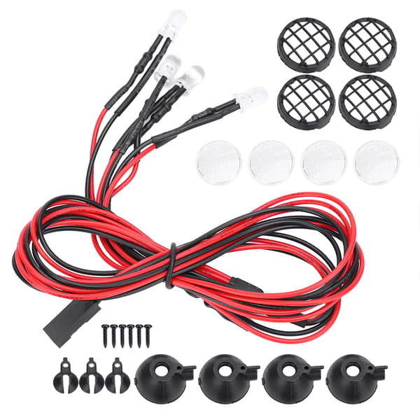 Universaali LED-valo 1/10 RC-kiipeilyautolle