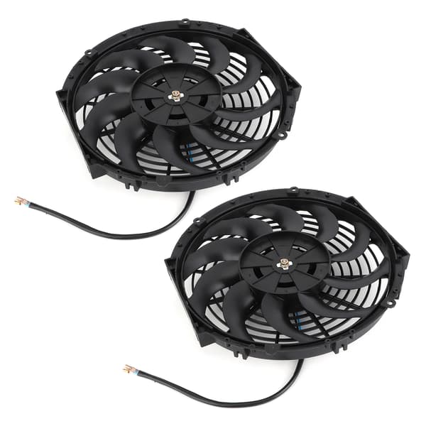 Kølerkøleventilator 12 tommer universal bilventilator elektrisk 80W 10 blade