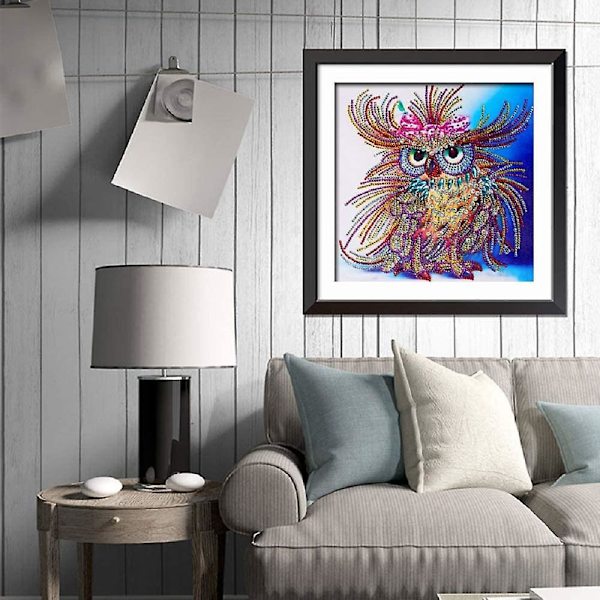5D- diamond painting, väripöllö 30*30