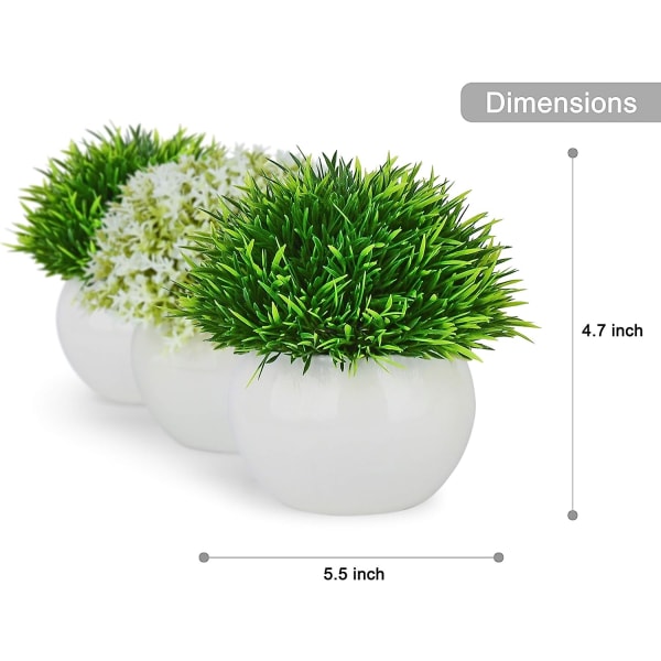 Mini kunstige planter | Moderne bondehusplanter boligindretning | Små falske planter | Kontor/køkken/badeværelse/soveværelse/garderobe/stue/borddekoration