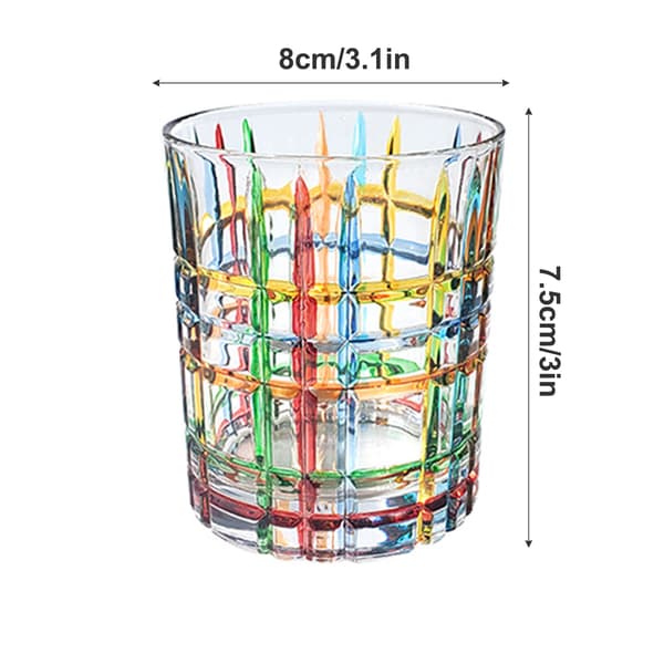 Flerfärgat 320ml Kort Whiskyglas för Hemmet