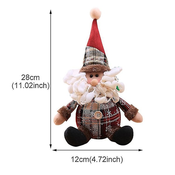 Juldocka Jultomten Snögubbe Älg Plyschleksaker Dekor Presenter Snowman
