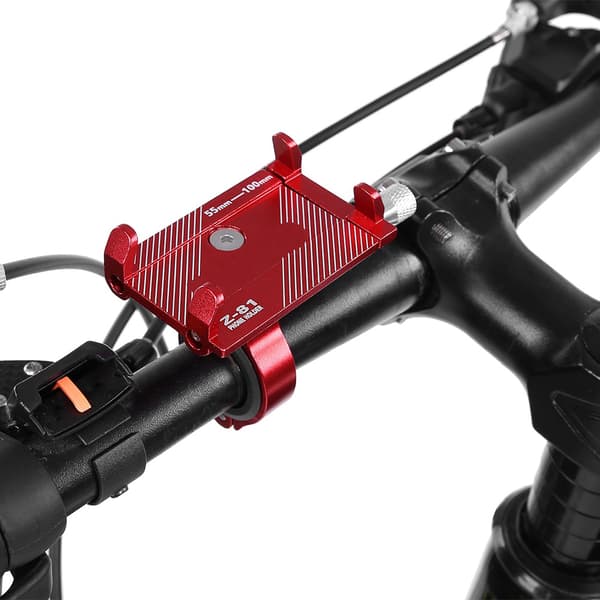 Rød Aluminium Legering Justerbar Cykelstyr Smartphone Holder