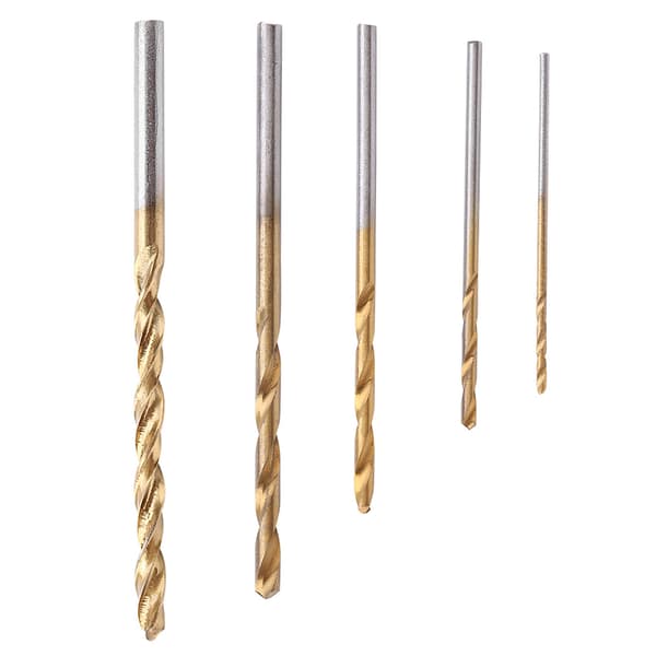 Mini Titanium Belagt Spiralbor Sæt 50 stk. Høj Hastighed Stål