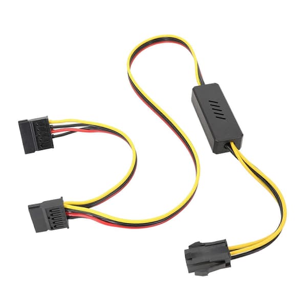 CPU-strømkabel 4PIN til SATA-harddiskstrømforsyningsforlængerkabel 12V til 5V spændingsreduktion Un pour deux