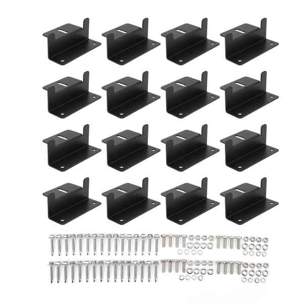 4 Set Svarta Aluminium Solar Panel Z Monteringsfästen för Husbilar Båtar Campare