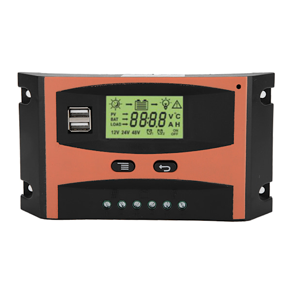 12V 24V MPPT Solar Charge Controller LCD Display Auto Battery Regulator 50A
