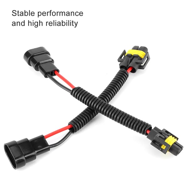 2 STK 9005 9006 til H11 Headlight Bulb Adapter Converter Cable