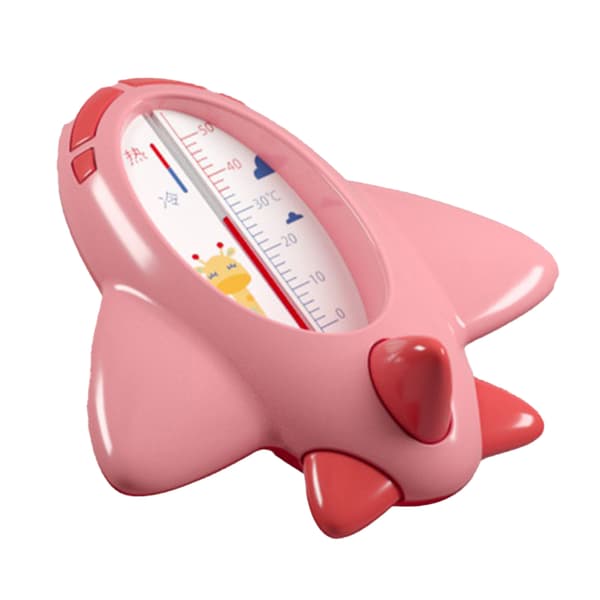Flyformet babybadetermometer multifunksjonell vanntemperatur rosa