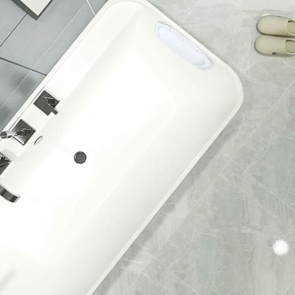 Skridsikkert badehovedstøtte Badepudekar Hvid sugekop Ergonomisk vandtæt badepude med sugekop Spabadekar