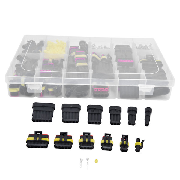 1004 PCS Automotive Connector Vedenpitävä johdinpistoke uros- ja naarasliittimen 1-6-nastainen sarja