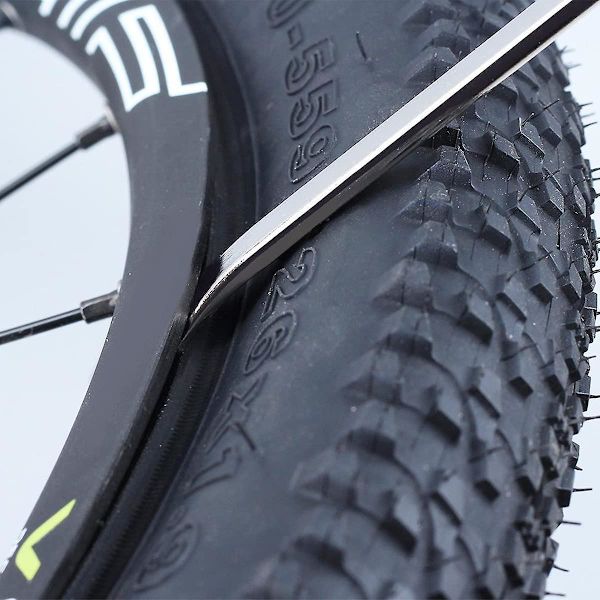2 stycken däckspak 40 cm stål metall däckspak Däckreparationsverktyg för bilmotorcykel (silver)