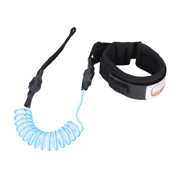 Stand Up Paddle Board Surfing Leash 5mm Coiled Spring Leg Rope Blue