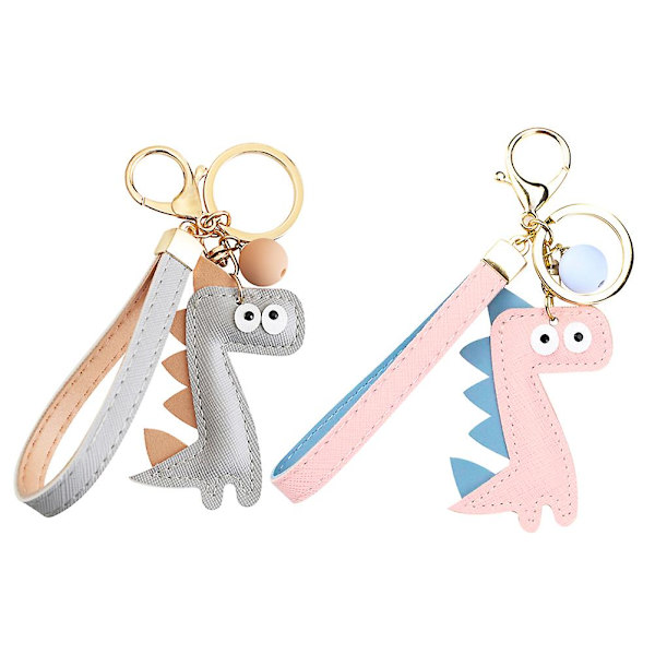 2kpl Avaimenperät Dinosauruksen muotoinen Koristeellinen Pu Creative Avaimenperä Laukku Hanings Avaimenperät Avaimenperä naiselle