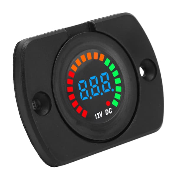 Bil Voltmeter LED Digital Display Spenningsmåler Vanntett Universal for Lastebiler Busser Skip Yachter DC 12V
