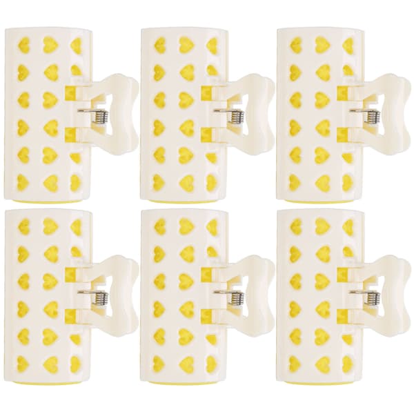 6-pak Hår Roller Clips Bærbare DIY Styling Værktøjer til Hjemmebrug 3x7 cm