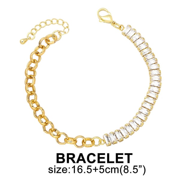 Halskæde Vintage Zircon Metallic Element Modesmykker Ac8856 necklace