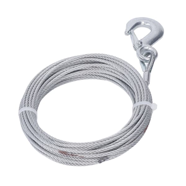 Vinsjvaier 4mm x 12m Kabel 2000 lbs Rustfritt Stål Galvanisert