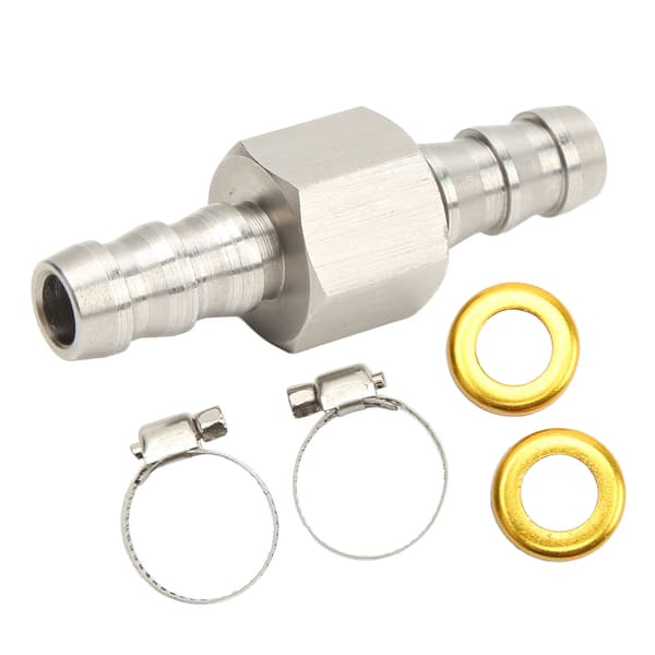 Rustfritt stål 304 T drivstoffslangeadapter trykksensorfitting 3 8in klemme for transmisjonskjølerledninger