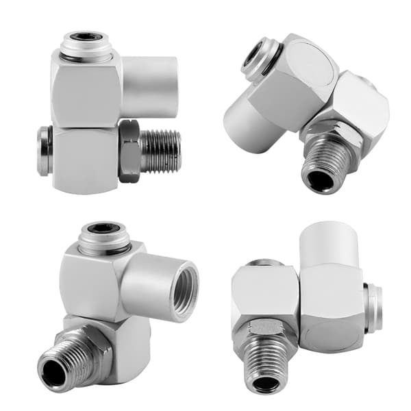 Universal Adaptersett for Luftsslange i Aluminium, 1/4\"