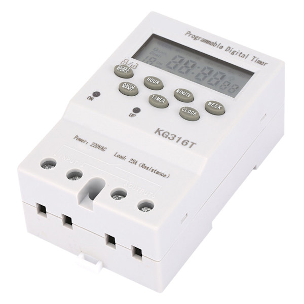 KG316T 220V Mikroprocessor Tidbrytare Programmerbar Automatisk Digital Timer