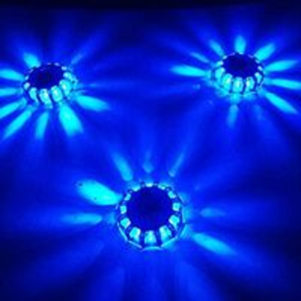 Auto Super Bright 15 LED Pyöreä Majakka Hätävilkku vilkkuva varoituslamppu Pyöreä auton katto Poliisilamppu Tievalo.