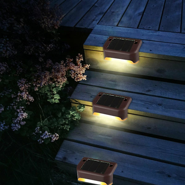 Solar Lights Step Lights Staket Lights White  Black