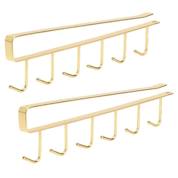 2st krokar under skåpet, spikfria självhäftande kaffekoppar Hållare Hängare Köksställ, väggmonterade köksredskap Hängkrokar med köksredskap/till imitation gold