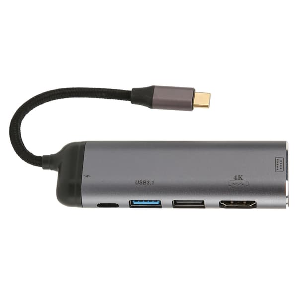 Type C-dockningsstation Multifunktionell Type C till PD100W USB3.1 USB2.0 Type C2.0 4K Type C-hub för bärbara datorer PC
