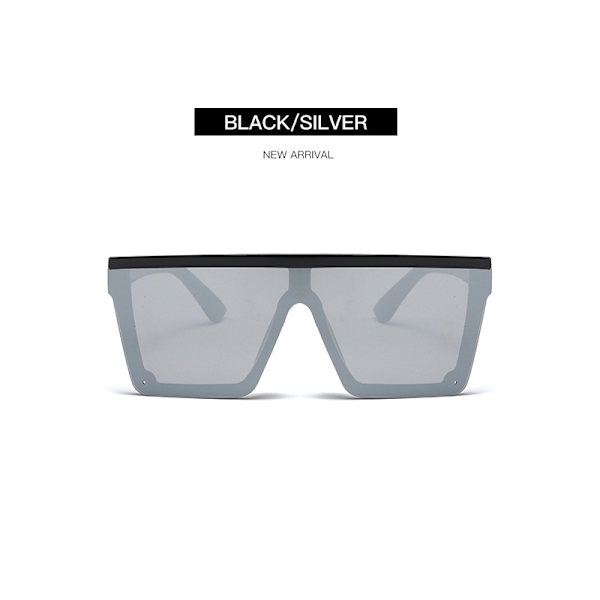 miesten ja naisten isorunkoiset aurinkolasit Black frame white mercury