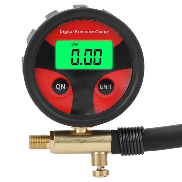 Bil Multifunksjon LCD Digital Dekktrykksmåler Inflator Tester