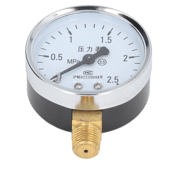 Transparent mätare - 1/4 NPT, 2,5 noggrannhet, rostfritt stålhus, lufttryck 0-2,5Mpa