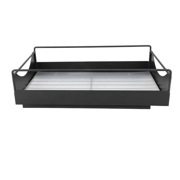 Stål Udtræksbar Skabsarrangør Sort M 227x401x85mm