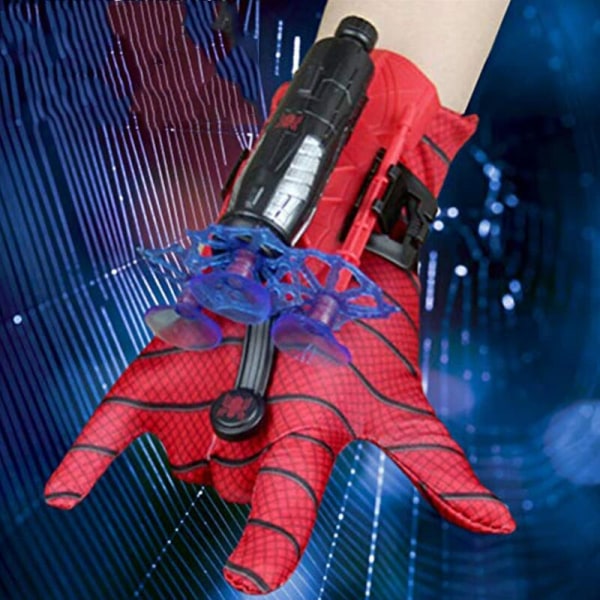 Spiderman Launcher Glove, Lasten muovinen Cosplay-hanska, Hero Launcher Rannekelelut, Excnt lahja Spiderman-faneille, Lapsi