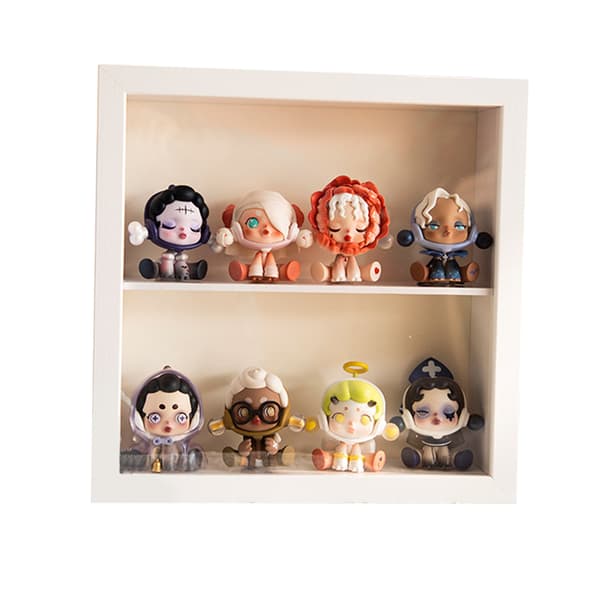 3D Förtjockat Anime Figur Display Vit Enkel Partition Mini Leksaker Samling Förvaringslåda